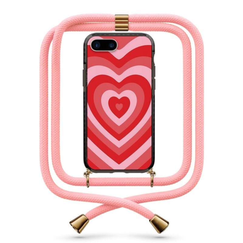 Heart illusion θήκη κινητού με κορδόνι 9887 γιά iPhone 7 Plus /8 Plus