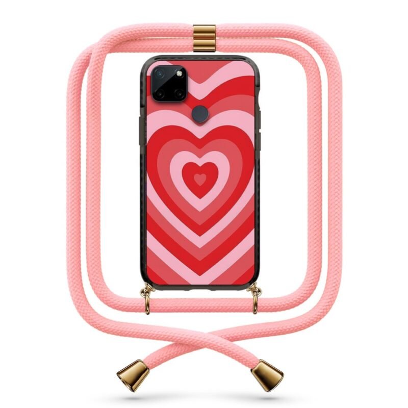Heart illusion θήκη με κορδόνι & σχέδιο 9887 για Realme C21Y