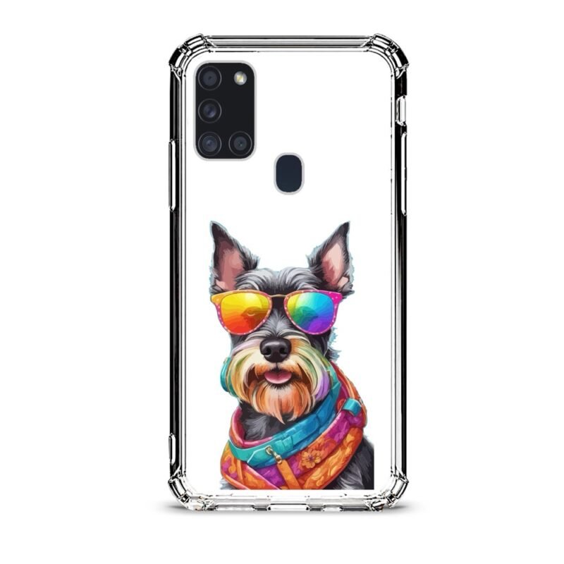 Sunglasses dog θήκη διάφανη & σχέδιο  d1080 γιά Galaxy A21S