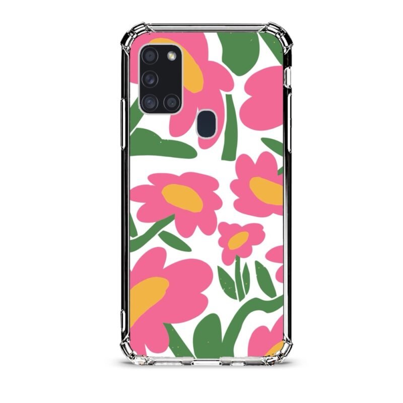 Floral θήκη διάφανη & σχέδιο  d1100 γιά Galaxy A21S