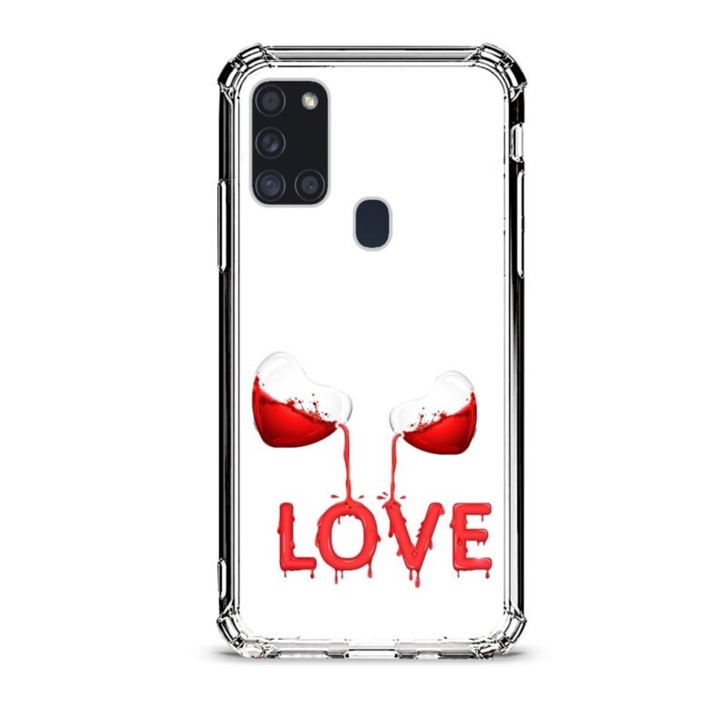 Liquid love θήκη διάφανη & σχέδιο  d1110 γιά Galaxy A21S