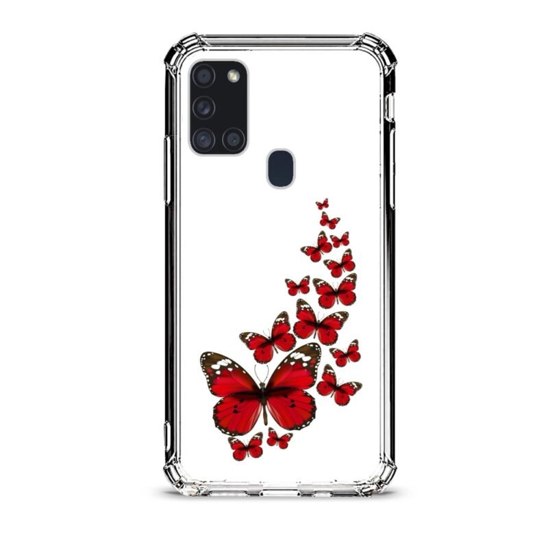 Butterflies θήκη διάφανη & σχέδιο  d1117 γιά Galaxy A21S