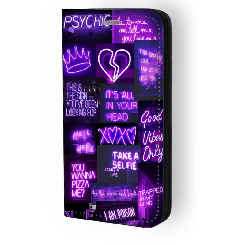 Θήκη book με σχέδιο neon quotes 9652 για iPhone 11 Pro Max