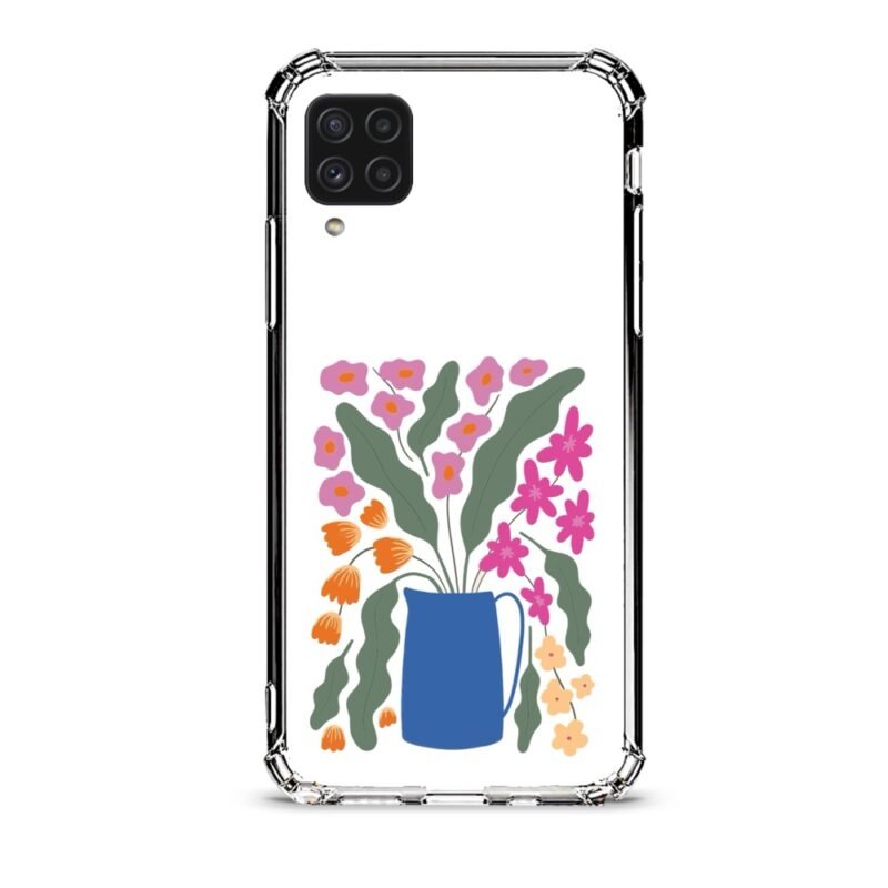 Flowers vase θήκη διάφανη & σχέδιο  d1089 γιά Galaxy A22 4G