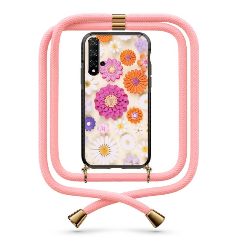 Floral θήκη με κορδόνι & σχέδιο 9806 για Huawei Nova 5T