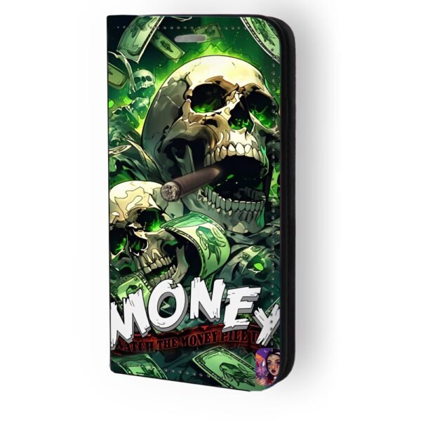 Θήκη book με σχέδιο skull money 91698 για iPhone 11