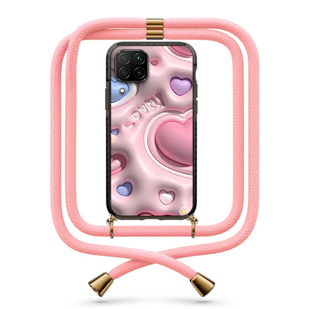 3d hearts θήκη με κορδόνι & σχέδιο 9889 για Huawei P40 Lite