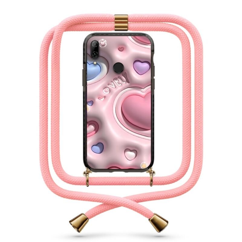 3d hearts θήκη με κορδόνι & σχέδιο 9889 για Honor 10 Lite