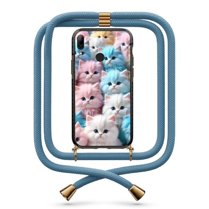 Kittens θήκη με κορδόνι & σχέδιο 9810 για Huawei P Smart 2019