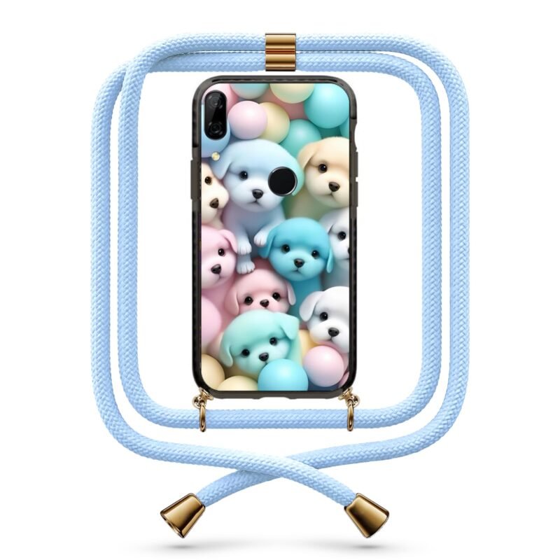 Puppies θήκη με κορδόνι & σχέδιο 9827 για Huawei P Smart Z
