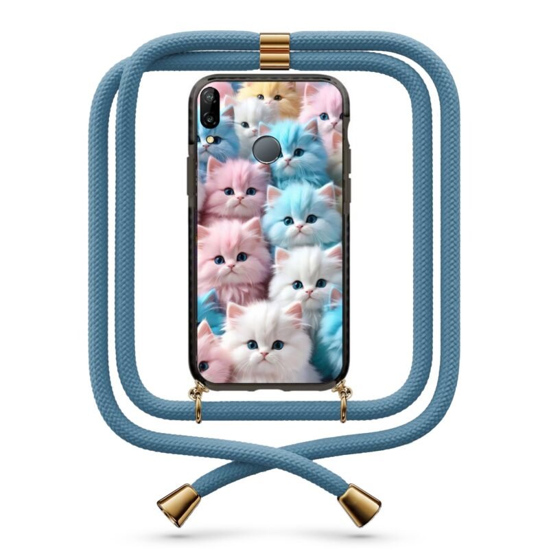 Kittens θήκη με κορδόνι & σχέδιο 9810 για Huawei P20 Lite