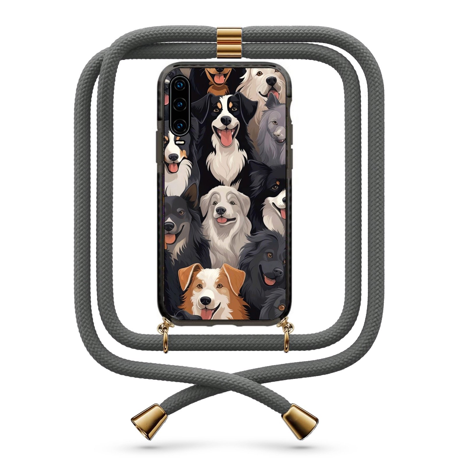 Dogs θήκη με κορδόνι & σχέδιο 9807 για Huawei P30