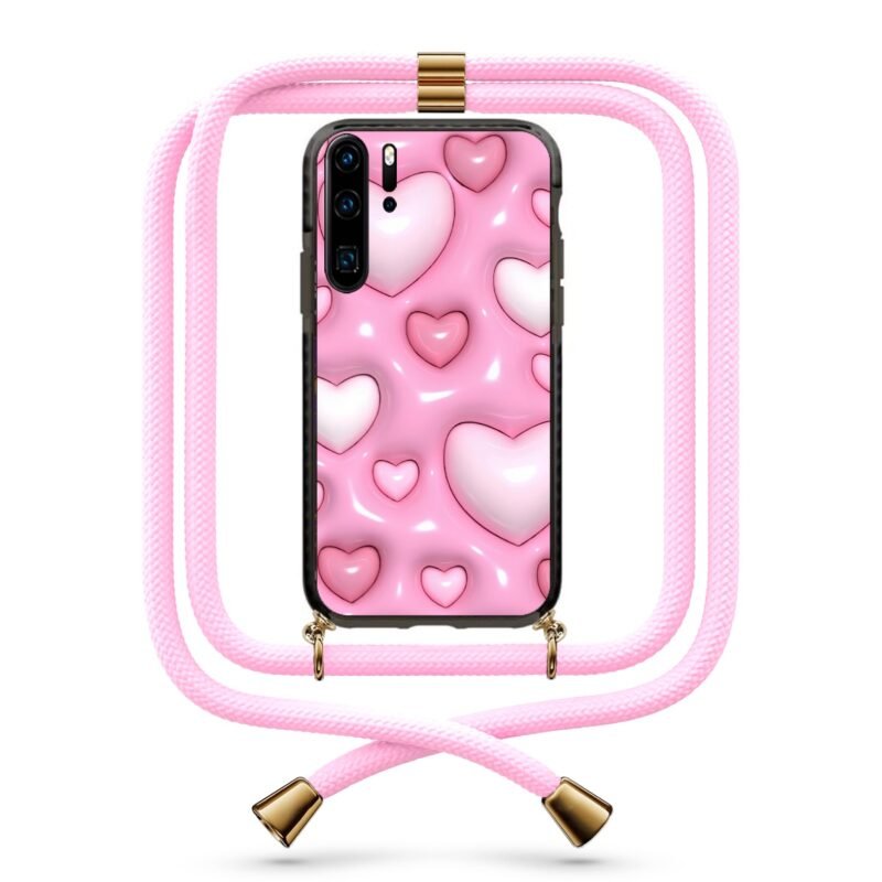 3d hearts θήκη με κορδόνι & σχέδιο 9821 για Huawei P30 Pro