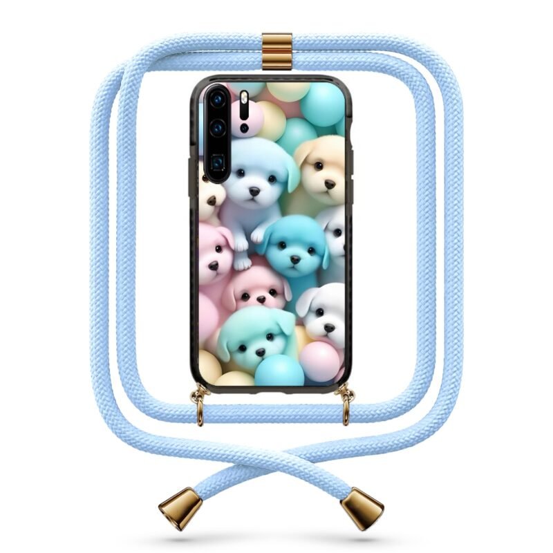 Puppies θήκη με κορδόνι & σχέδιο 9827 για Huawei P30 Pro