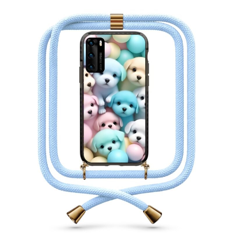 Puppies θήκη με κορδόνι & σχέδιο 9827 για Huawei P40