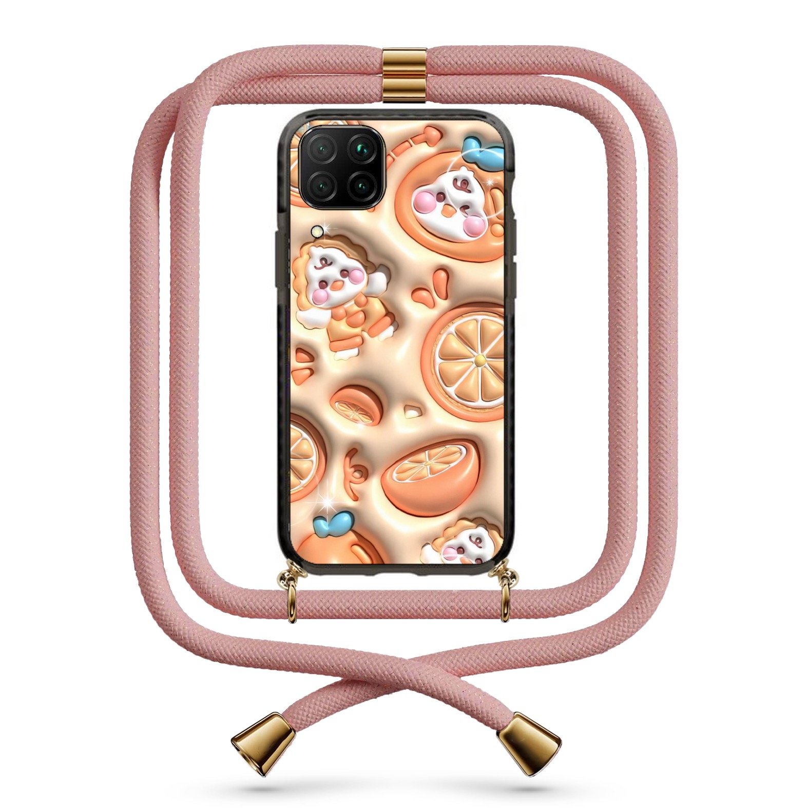 3d fruit bird θήκη με κορδόνι & σχέδιο 9831 για Huawei P40 Lite