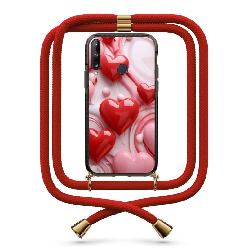Hearts θήκη με κορδόνι & σχέδιο 9801 για Huawei P40 Lite E