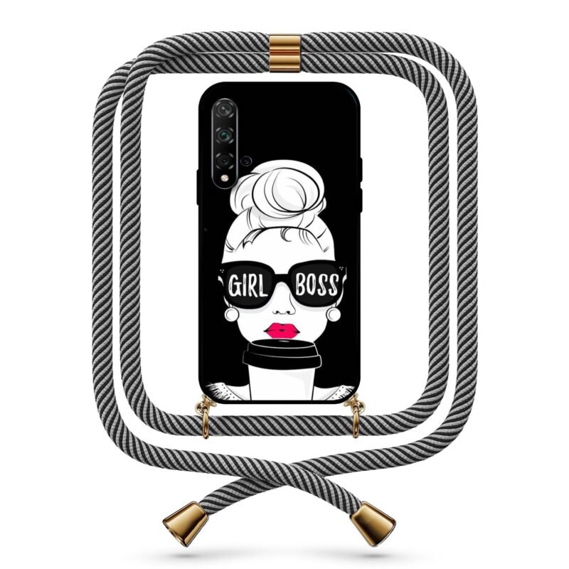 Girl boss θήκη με κορδόνι & σχέδιο 9760 για Huawei Nova 5T