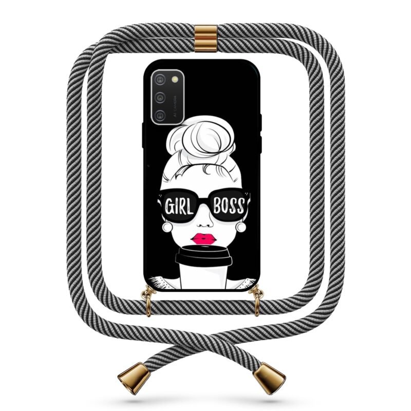 Girl boss θήκη με κορδόνι & σχέδιο 9760 για Galaxy A02S