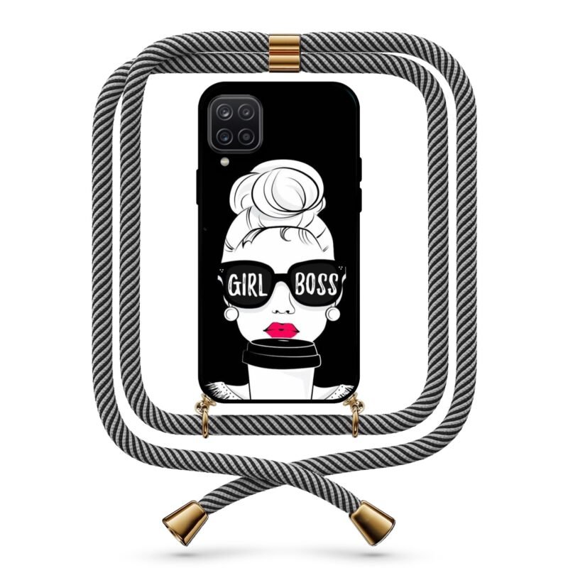 Girl boss θήκη με κορδόνι & σχέδιο 9760 για Galaxy A12