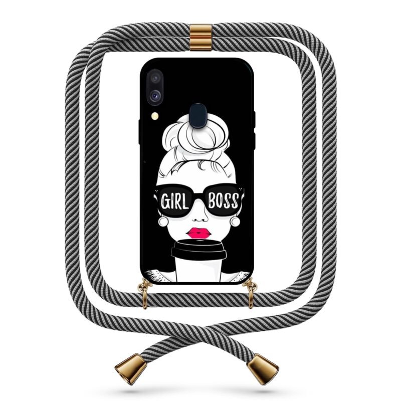 Girl boss θήκη με κορδόνι & σχέδιο 9760 για Galaxy A40
