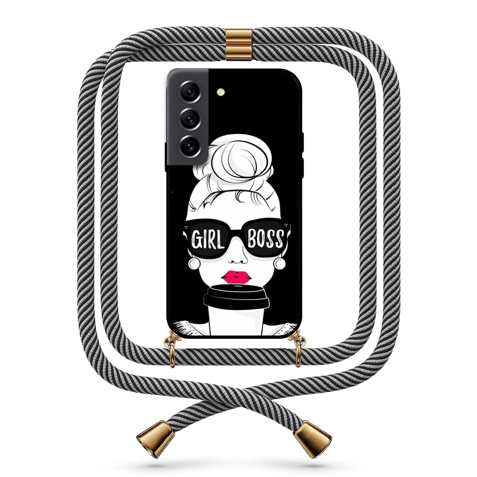Girl boss θήκη με κορδόνι & σχέδιο 9760 για  Galaxy S22