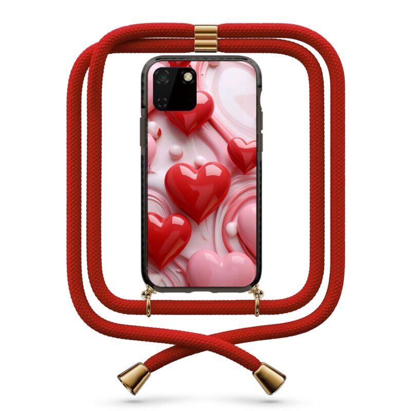 Hearts θήκη με κορδόνι & σχέδιο 9801 για Huawei Y5P 2020