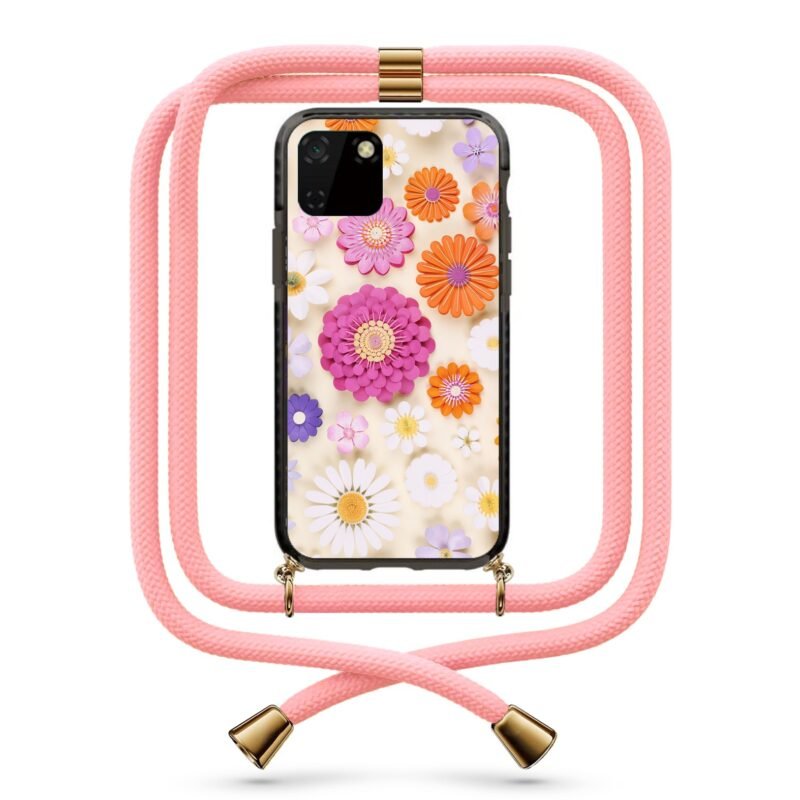 Floral θήκη με κορδόνι & σχέδιο 9806 για Huawei Y5P 2020
