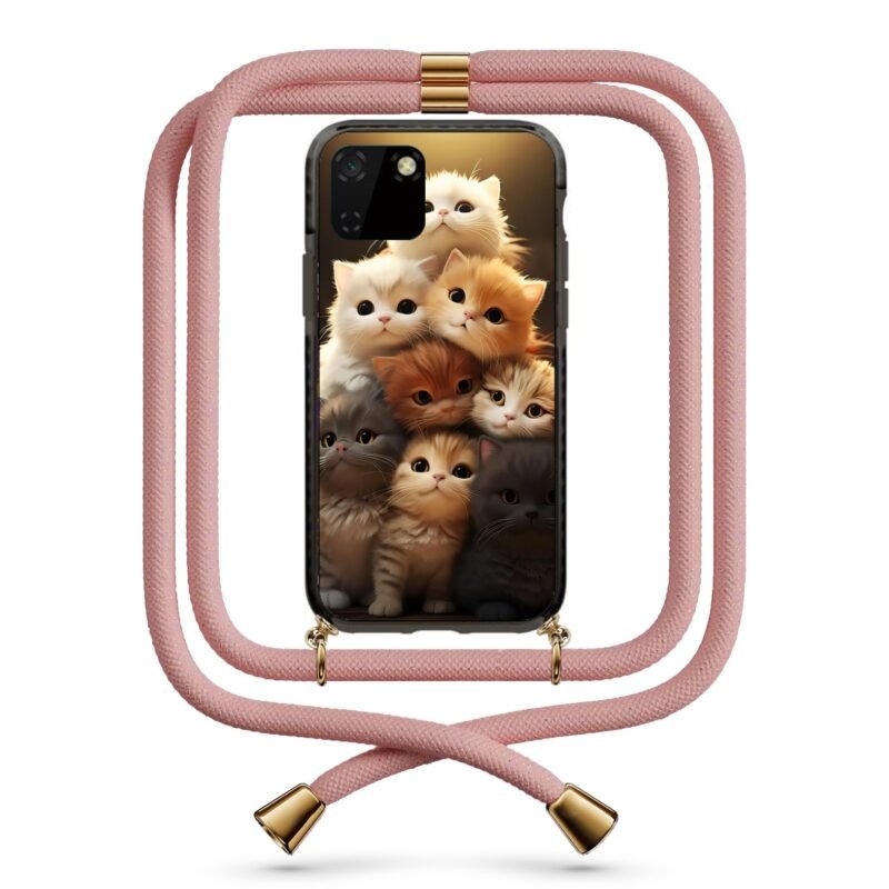 Kittens θήκη με κορδόνι & σχέδιο 9829 για Huawei Y5P 2020