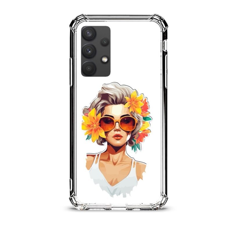Flower girl θήκη διάφανη & σχέδιο  d1018 γιά Galaxy A32 4G