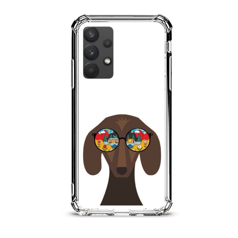 Glass dog θήκη διάφανη & σχέδιο  d1024 γιά Galaxy A32 4G