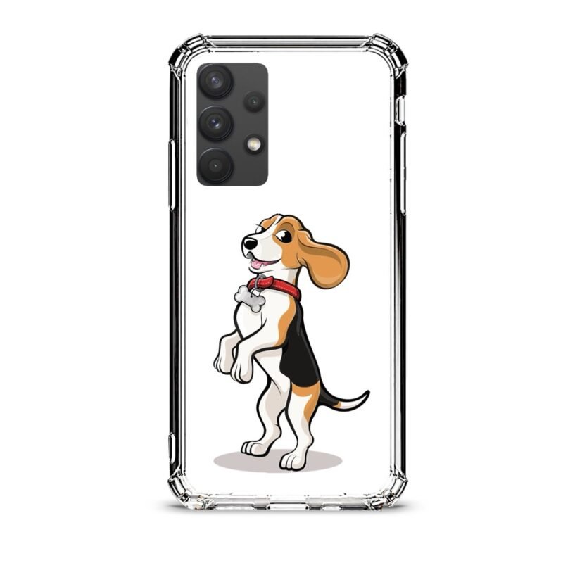 Playful dog θήκη διάφανη & σχέδιο  d1034 γιά Galaxy A32 4G