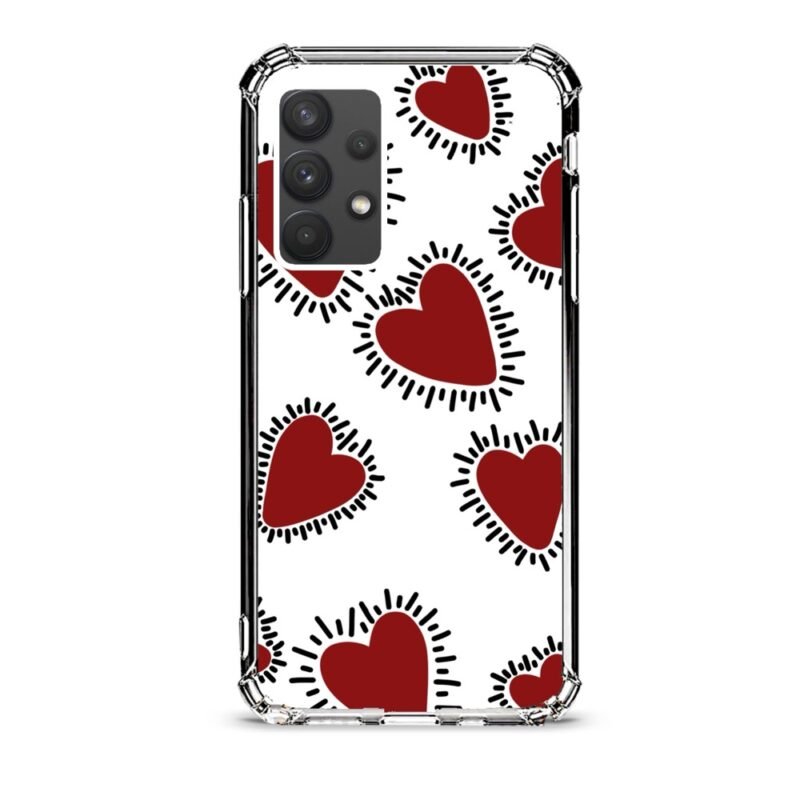 Hearts θήκη διάφανη & σχέδιο  d1086 γιά Galaxy A32 4G