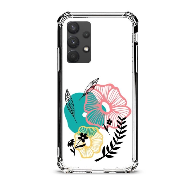 Flowers θήκη διάφανη & σχέδιο  d1098 γιά Galaxy A32 4G