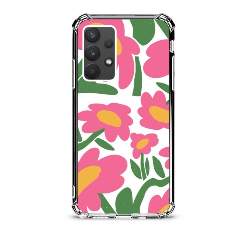 Floral θήκη διάφανη & σχέδιο  d1100 γιά Galaxy A32 4G