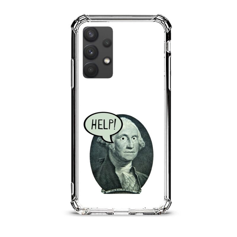 Washington help θήκη διάφανη & σχέδιο  d1112 γιά Galaxy A32 4G