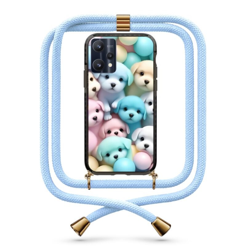 Puppies θήκη με κορδόνι & σχέδιο 9827 για Realme 9 Pro Plus