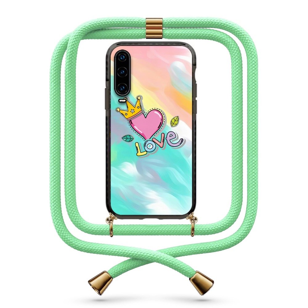 Love θήκη με κορδόνι & σχέδιο 9900 για Huawei P30