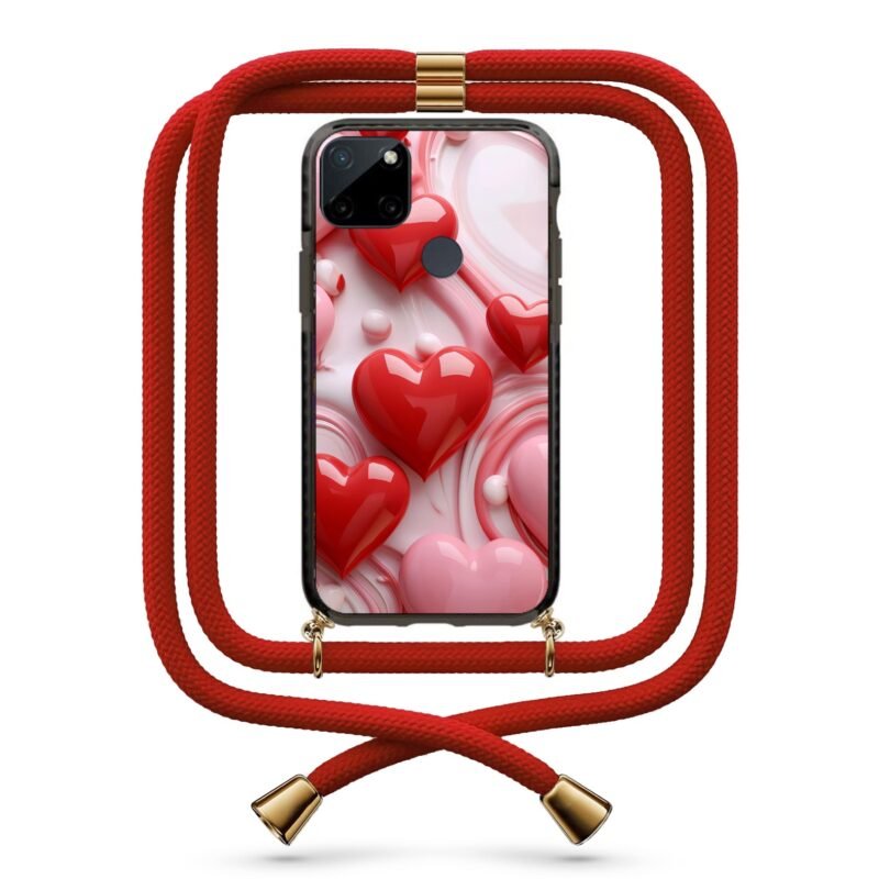 Hearts θήκη με κορδόνι & σχέδιο 9801 για Realme C21Y