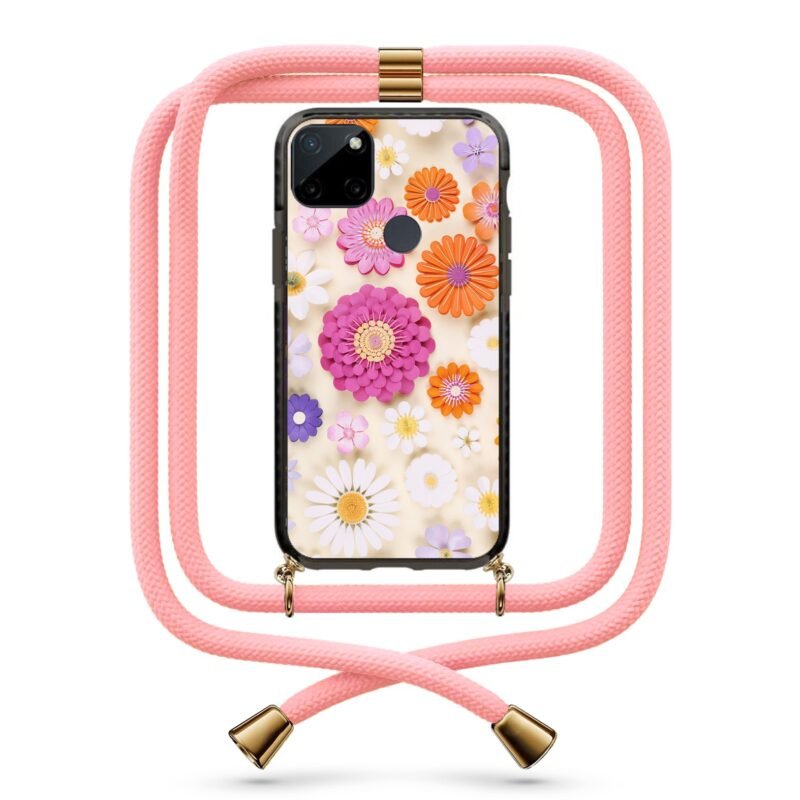 Floral θήκη με κορδόνι & σχέδιο 9806 για Realme C21Y