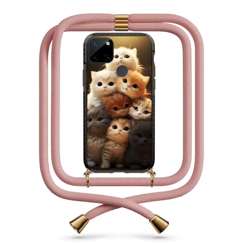 Kittens θήκη με κορδόνι & σχέδιο 9829 για Realme C21Y