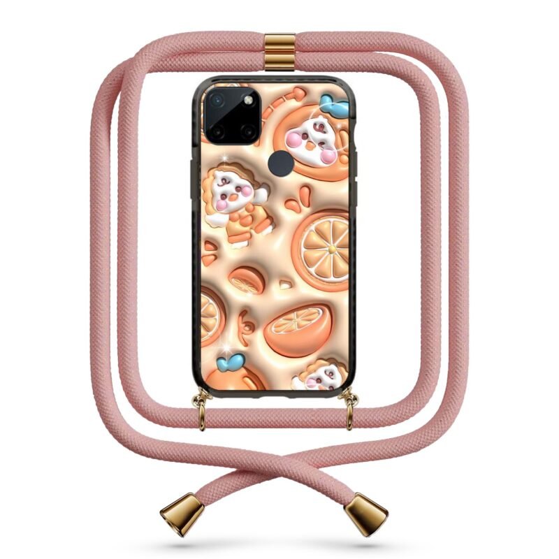 3d fruit bird θήκη με κορδόνι & σχέδιο 9831 για Realme C21Y