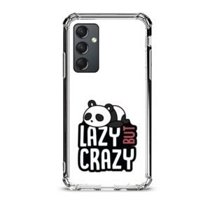 Lazy but crazy panda θήκη διάφανη & σχέδιο  d1120 γιά Galaxy A35 5G