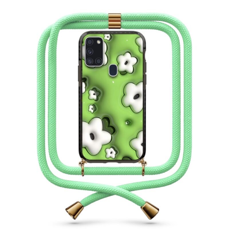 Flower pattern θήκη με κορδόνι & σχέδιο 9903 για Galaxy A21S
