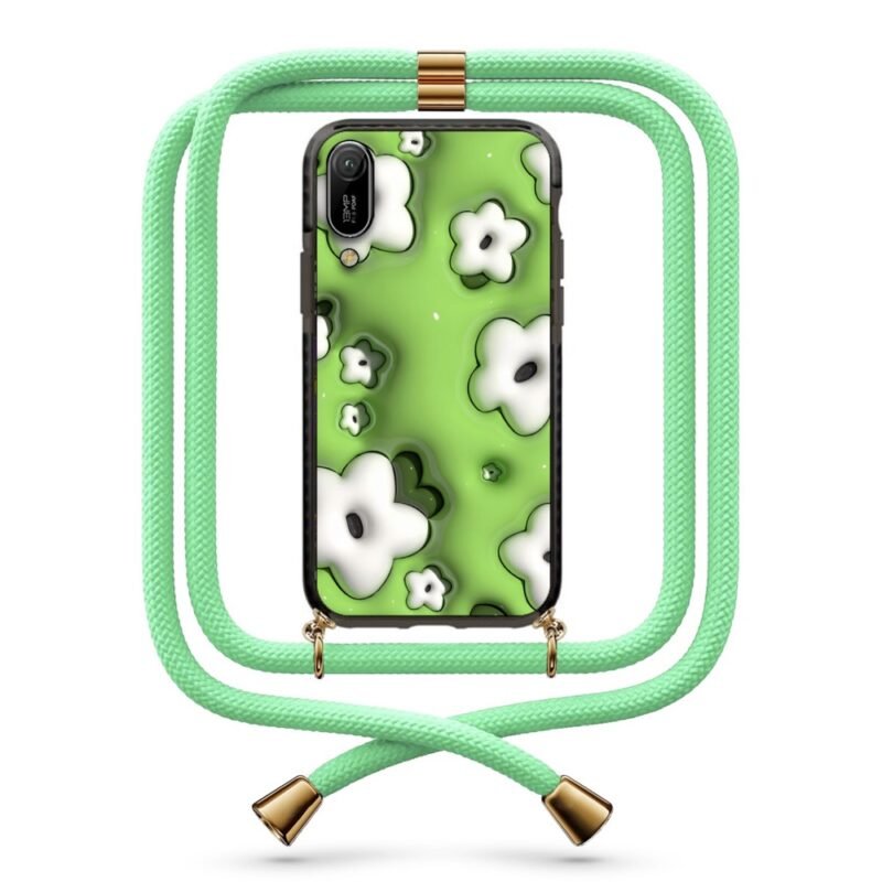 Flower pattern θήκη με κορδόνι & σχέδιο 9903 για Huawei Y6 2019