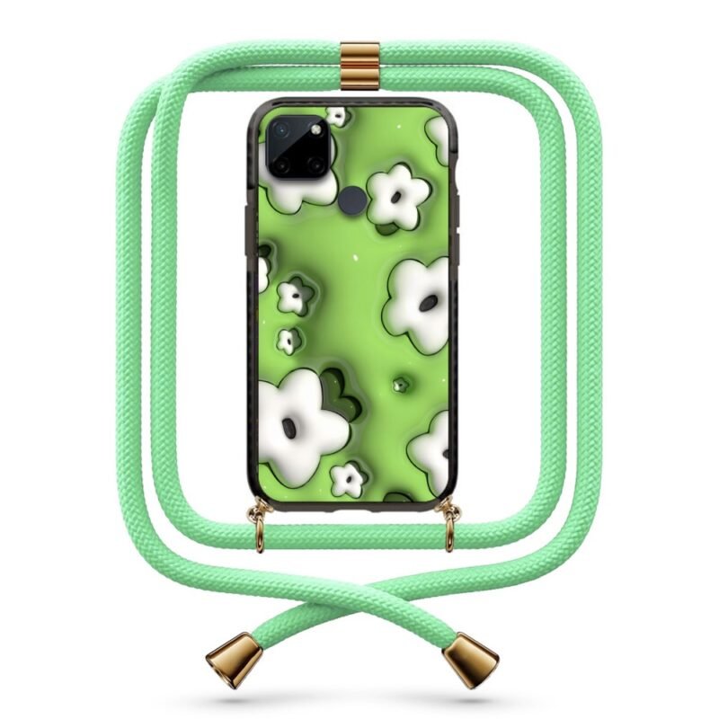 Flower pattern θήκη με κορδόνι & σχέδιο 9903 για Realme C21Y