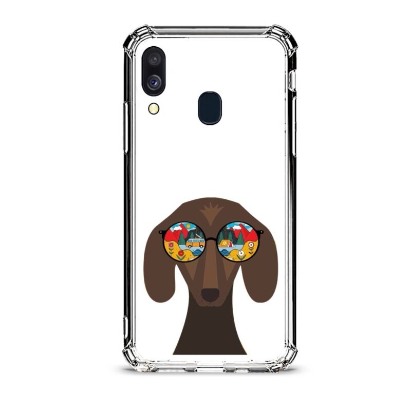 Glass dog θήκη διάφανη & σχέδιο  d1024 γιά Galaxy A40