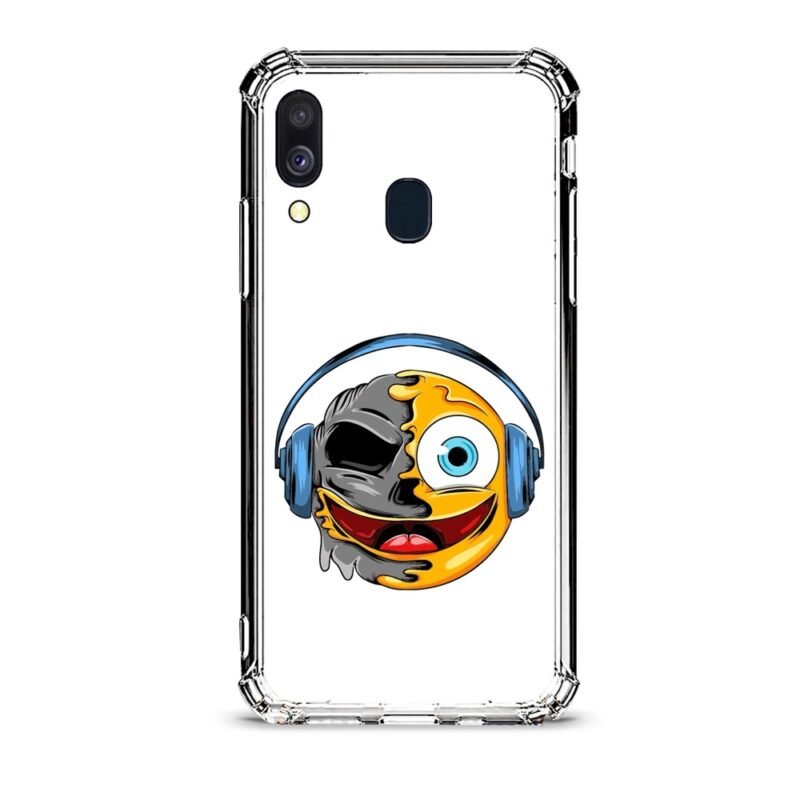 Smiley music θήκη διάφανη & σχέδιο  d1061 γιά Galaxy A40