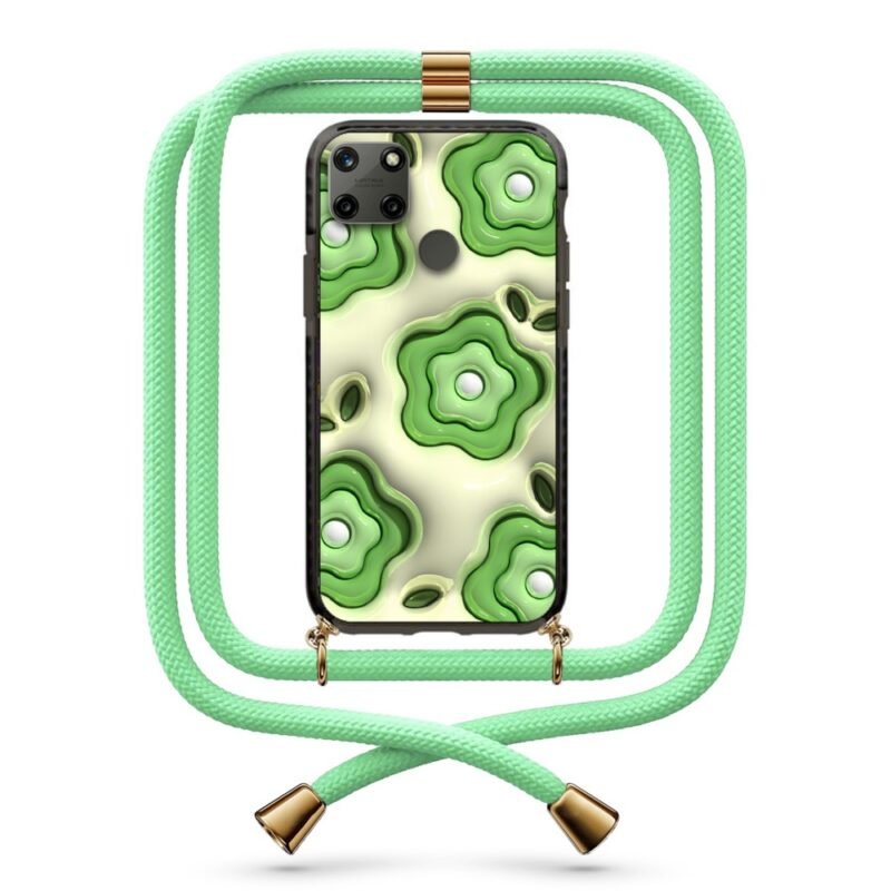 Flower pattern θήκη με κορδόνι & σχέδιο 9904 για Realme C25Y