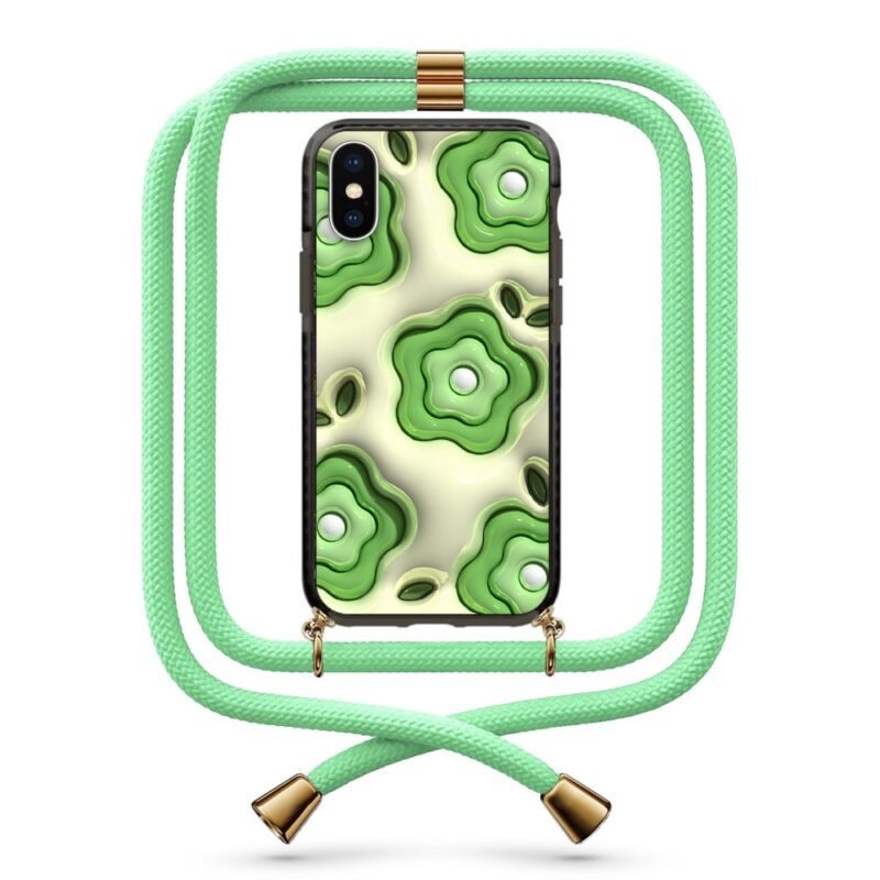 Flower pattern θήκη κινητού με κορδόνι 9904 γιά iPhone X/XS